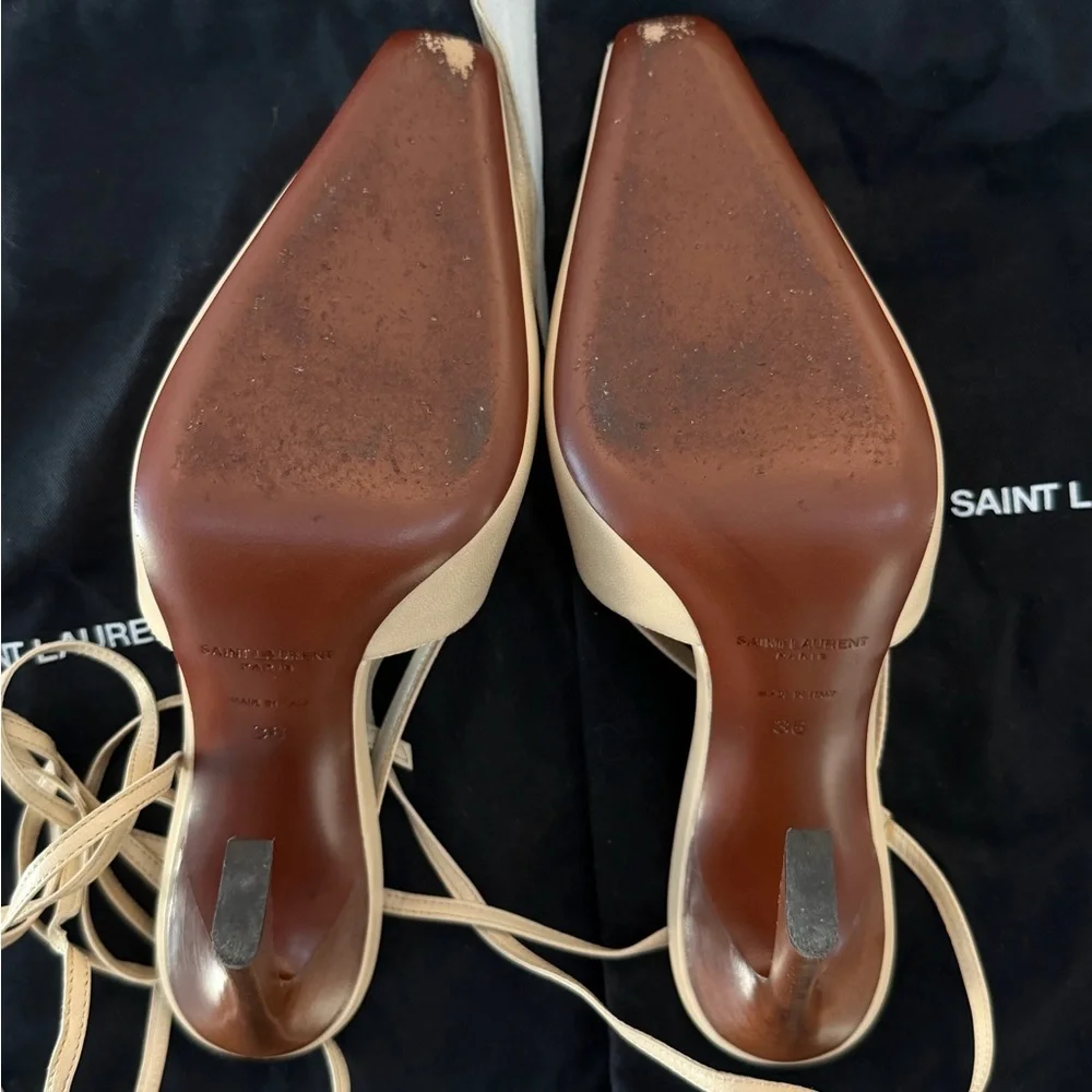 Saint Laurent Blade Slingback Heels - Picture 7 of 11